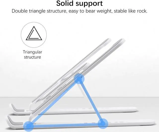 Alt view image 6 of 6 - GOOJODOQ Portable Laptop Holder for MacBook Pro Notebook Foldable Laptop Stand Bracket Laptop Holder for PC Notebook iPad HP