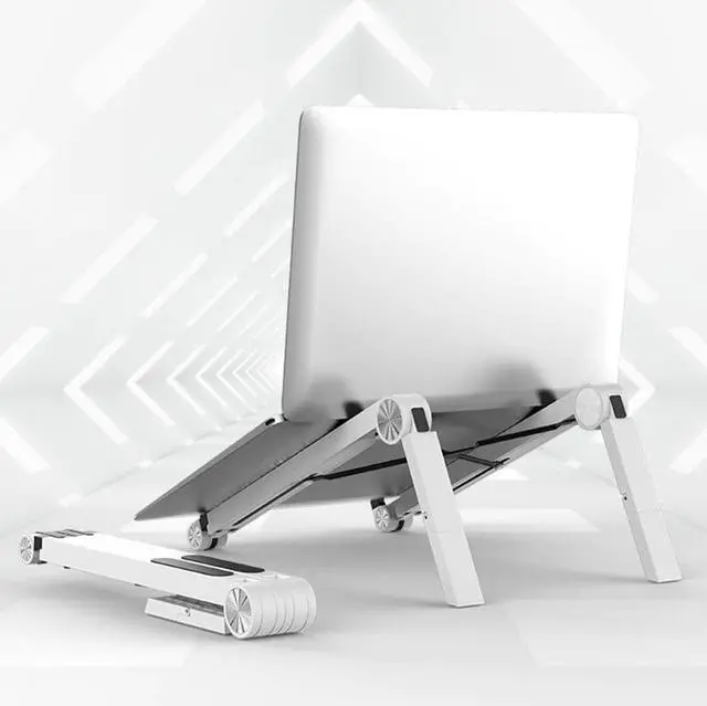 Alt view image 5 of 6 - Laptop Cooling Stand Plastic Foldable Adjustable Angle Holder Bracket for Computer Laptop Notebook Tablet Book Universal Bracket