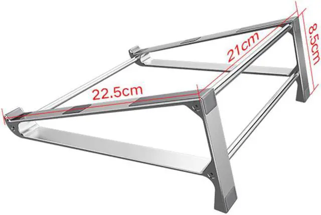 Alt view image 6 of 6 - 2 in 1 Desktop Laptop Stand Aluminum Vertical Laptop Stand Home Office Notebook Cooling Holder for MacBook Air Pro