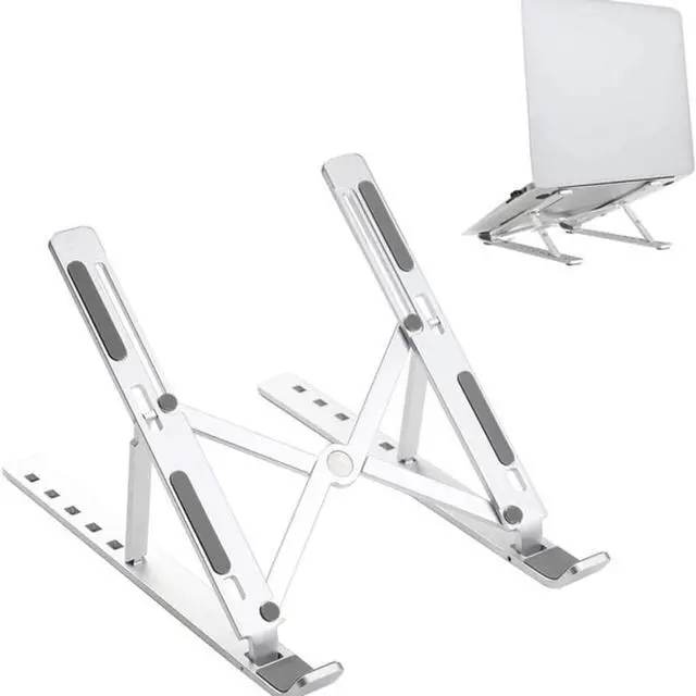 Main image of Folding Adjustable Laptop Stand Holder for11-17.3 MacBook Notebook Aluminum Alloy Cooling Universal Non Slip Laptop Stand Rack