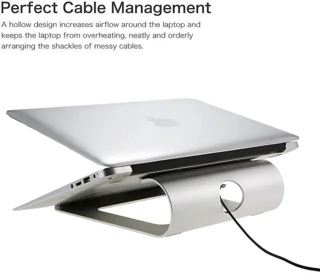 Alt view image 3 of 6 - Aluminum Laptop Stand For Macbook Air Pro Retina 11 12 13 15 Inch Notebook Laptop Cooling Mount Holder For HP Surface Xiaomi