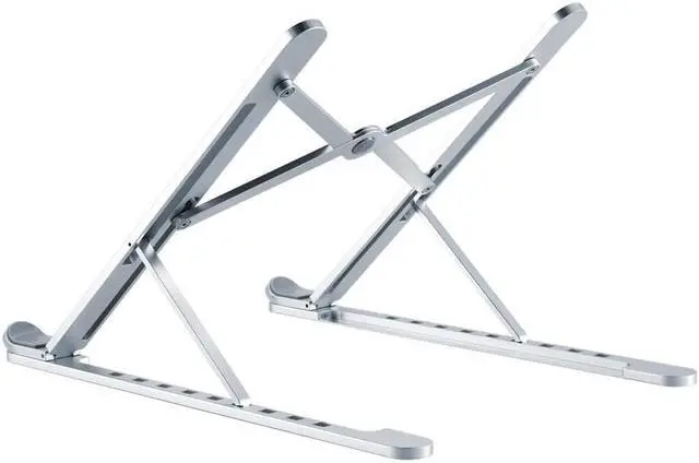 Alt view image 3 of 6 - Laptop Stand, Adjustable Aluminum Laptop Tablet Stand, Foldable Portable Desktop Holder Compatible with All Laptops