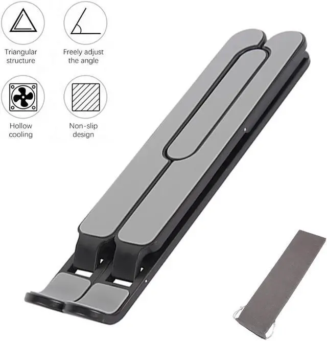 Alt view image 3 of 6 - Laptop Holder Stands For Laptop Cooling Angle Adjustment Portable Stand For Computer Comfortable Height Table For Laptop Rack