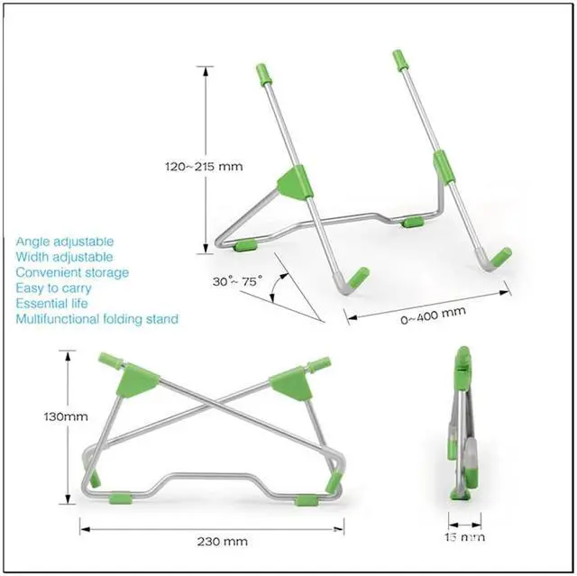 Alt view image 3 of 6 - Laptop Stand Fixed Folding Bracket Computer Cooling Base Diamond Painting Suitable For Notebook Laptop Tablet Desk Use Gadgets