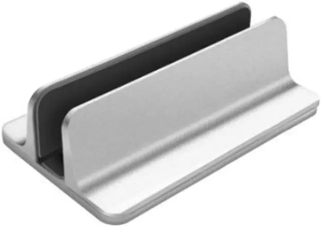 Alt view image 5 of 6 - Vertical Aluminum Alloy Laptop Stand for Air Pro Desktop Stand with Adjustable Base Size for Surface Chromebook Laptop I