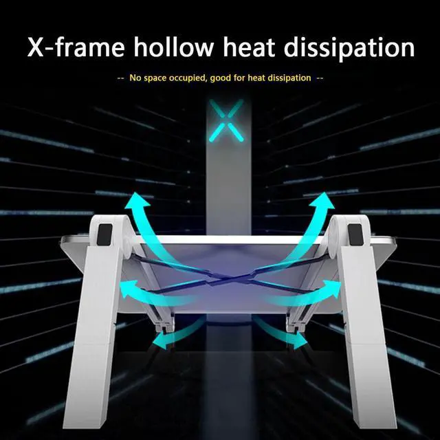 Alt view image 3 of 6 - Laptop Cooling Stand Plastic Foldable Adjustable Angle Holder Bracket for Computer Laptop Notebook Tablet Book Universal Bracket