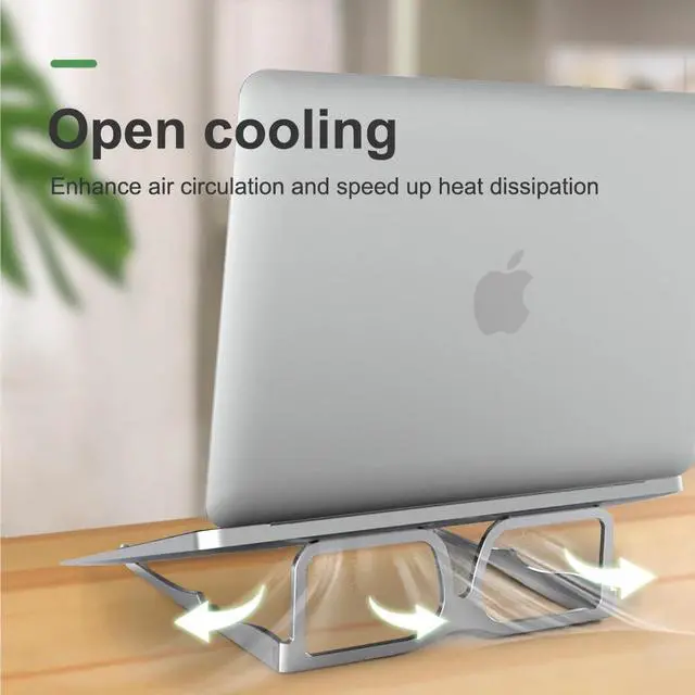 Alt view image 2 of 4 - Laptop Holder for MacBook Air Pro Notebook Foldable Aluminium Alloy Laptop Stand Bracket Laptop Holder for PC Notebook iPad