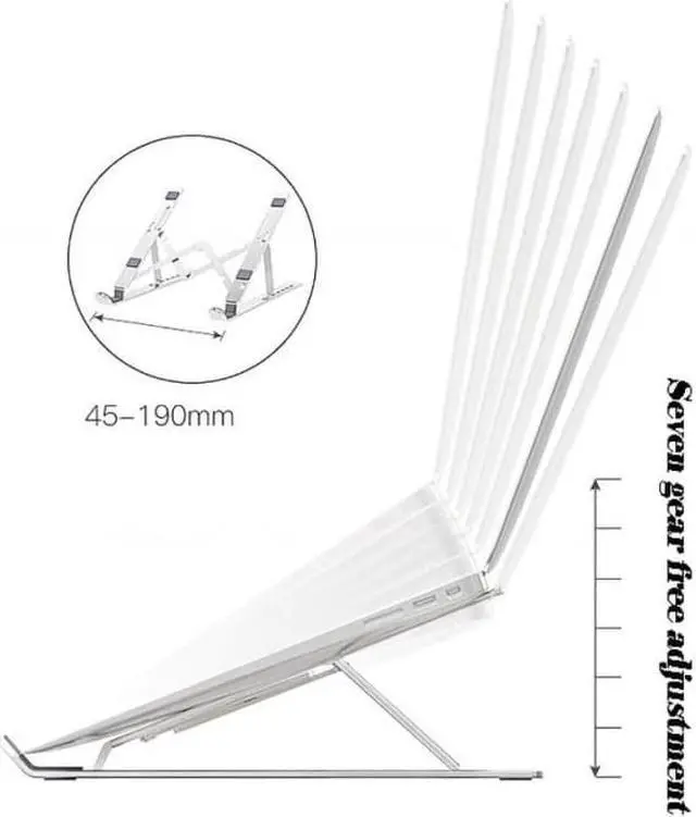 Alt view image 4 of 6 - Portable Laptop Stand Holder For Macbook Air Pro Aluminum Alloy Notebook Support Holder PC Computer Stand Cooling Bracket