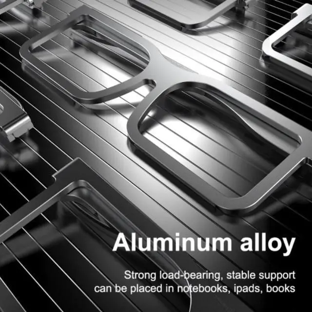 Alt view image 4 of 6 - Foldable laptop stand aluminum alloy cooling desktop support stand laptop stan