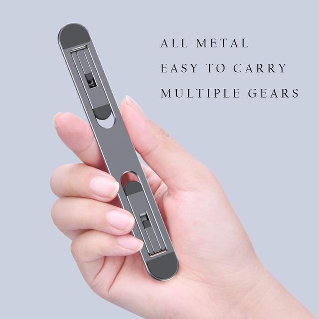 Alt view image 3 of 6 - Aluminum Laptop Stand Suporte Notebook Tablet Accessories Macbook Pro Stand Mini Foldable Laptop Portable Holder Cooling Stand