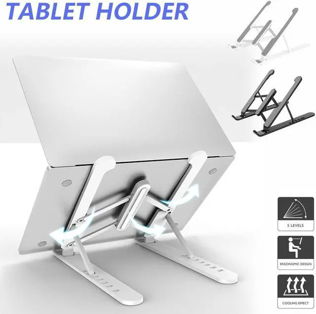 Alt view image 2 of 6 - Laptop Holder Stands For Laptop Cooling Angle Adjustment Portable Stand For Computer Comfortable Height Table For Laptop Rack