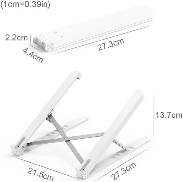 Alt view image 3 of 6 - Portable Desktop Laptop Stand Holder Cooling Bracket Foldable Notebook Mount