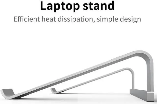 Alt view image 2 of 6 - Aluminum Alloy suporte notebook Folding Notebook Laptop Stand For Macbook Pro Lapdesk 11-17 inch Non slip Cooling Bracket