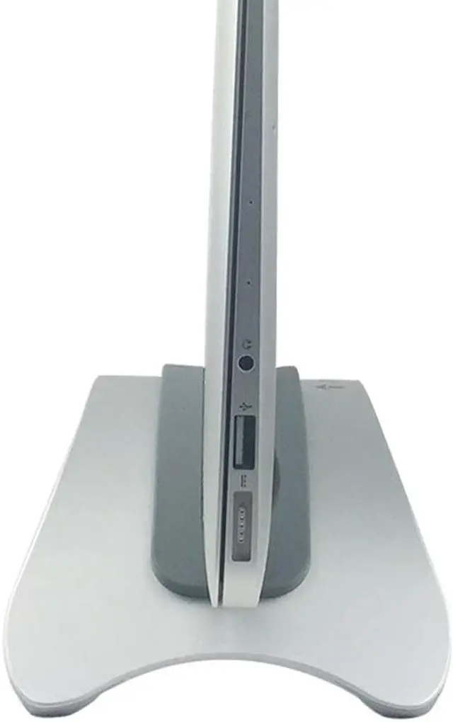 Alt view image 6 of 6 - Erected Holder Space Saving Desktop Storage Rack Aluminum Alloy Mount Laptop Stand Vertical Portable Base For Macbook Pro Air