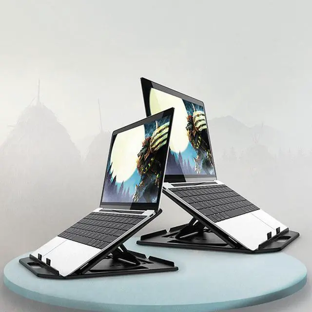 Alt view image 5 of 6 - Elevation Laptop Stand With Phone Stand 11-17 Inch Cooling Rack Adjustable Non Slip Desktop Stand Foldable For Macbook Xiaomi