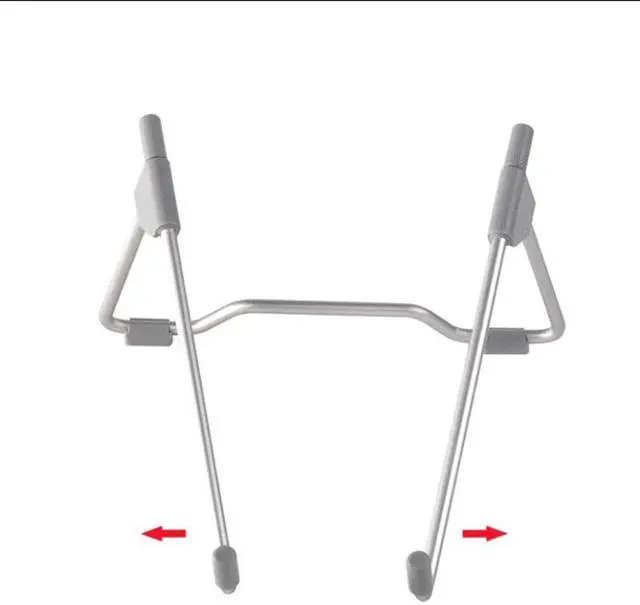 Alt view image 4 of 6 - Folding Portable Laptop Stand Viewing Angle Height Adjustable Quality Aluminum Alloy Bracket Support 10-17inch Notebook for ASUS