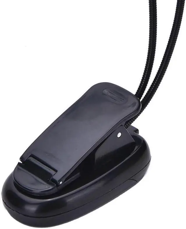 Alt view image 4 of 6 - Convenient Reading Lamp Dual Arms 4 LED Light Flexible Clip on Book Sheet Music Stand Light Student Dormitory Lights With Clip
