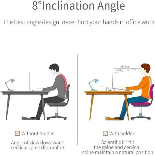 Alt view image 5 of 6 - Essager Foldable Laptop Stand Holder For Macbook Pro Air Notebook Portable Aluminum Desk Laptop Stand Table Base Bracket Folding