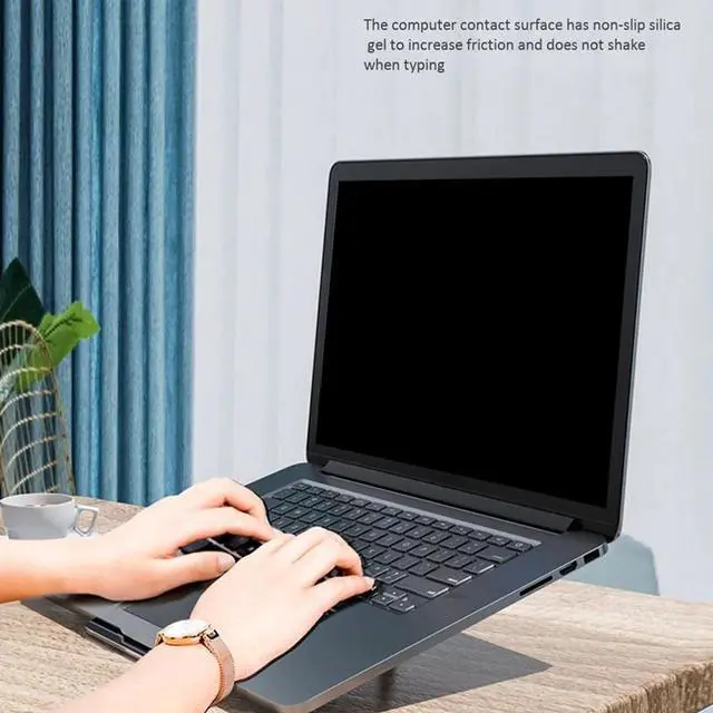 Alt view image 4 of 6 - Laptop Tablet Stand Universal Lightweight Aluminum Laptop Riser/Rack, Easy Carrying Desk Notebook Stand Computer Holder