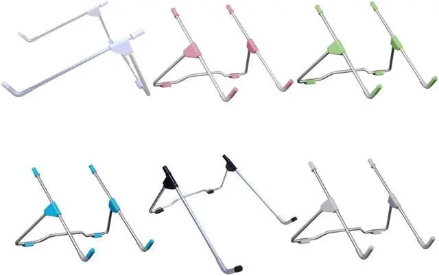 Alt view image 6 of 6 - Folding Laptop Stand Height Adjustable Aluminum Alloy Laptop Stand Bracket Laptop Holder for 10-17inch PC Notebook