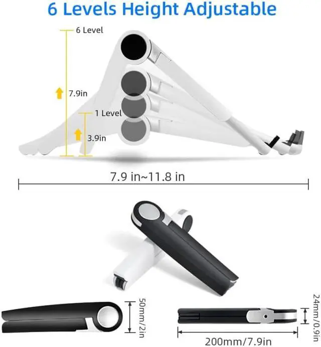 Alt view image 5 of 6 - 3 in 1 Phone Tablet Laptop Stand Adjustable Anti Slip Bracket Desk Holder For iPad Macbook For Samsung Xiaomi