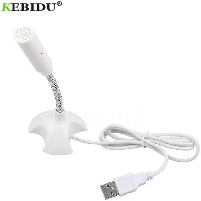 Alt view image 6 of 6 - KEBIDU USB Laptop Microphone Mini Studio Speech Microphone Stand 360 Adjust Mic With Holder For Mac Laptop Desktop PC
