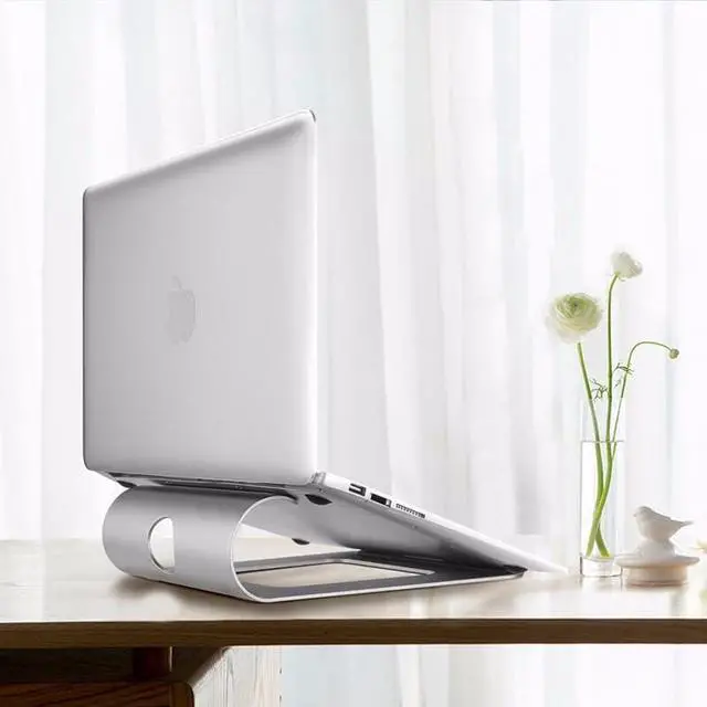 Alt view image 6 of 6 - Aluminum Laptop Stand For Macbook Air Pro Retina 11 12 13 15 Inch Notebook Laptop Cooling Mount Holder For HP Surface Xiaomi