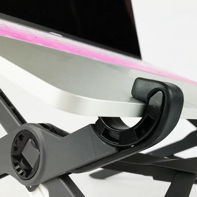 Alt view image 4 of 6 - Portable Laptop Stand Adjustable Foldable Holder Support Bracket Plastic Durable Laptop Stand for Laptop Notebook Tablet