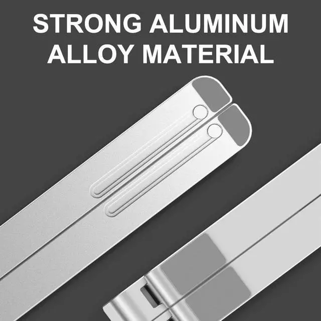 Alt view image 5 of 6 - Alloy Portable Laptop Stand Notebook Laptop Accessories for Macbook Pro 13 Foldable Laptop Holder Desk for Mi Notebook Pro Etc