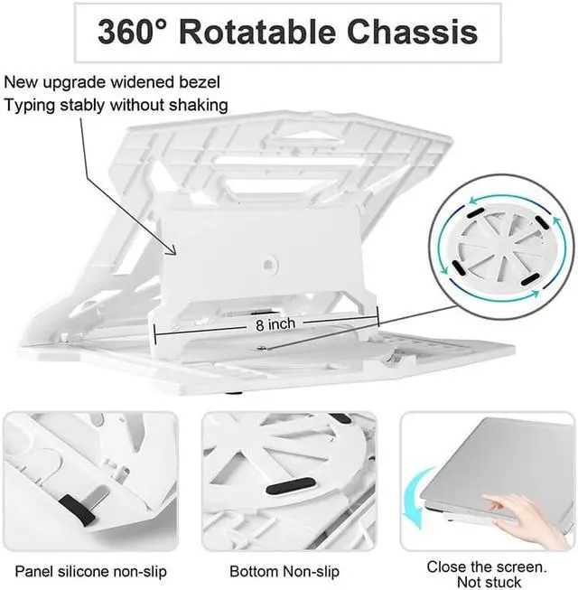 Alt view image 3 of 6 - Laptop Stand Adjustable Laptop Stand Multi Angle Swivel Stand Mobile Phone Pad Stand for 10 to 17 Inch Laptops