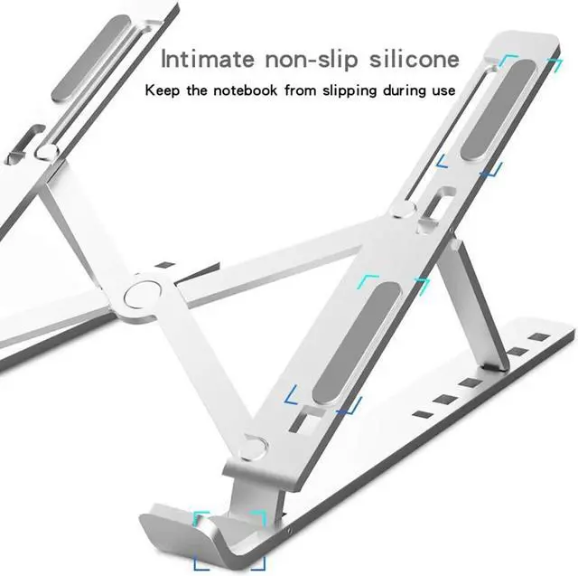 Alt view image 6 of 6 - Foldable Laptop Holder for MacBook Air Pro Notebook Laptop Stand Bracket Laptop Holder for PC Notebook 6 Heights Adjustable