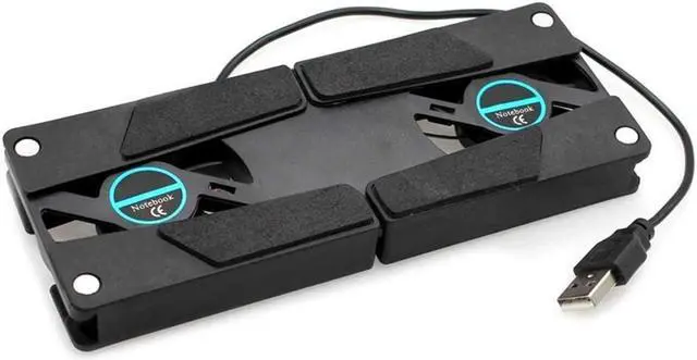 Alt view image 4 of 5 - Rotatable USB Fan Cooling Pad 2 Fans Cooler Notebook Cooler Computer USB Fan Stand For PC Laptop PC Computer Peripherals