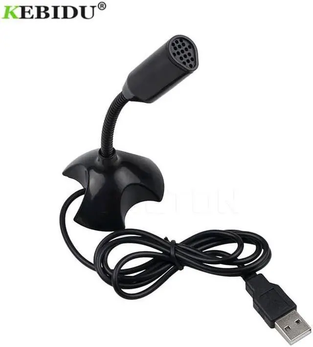 Alt view image 2 of 6 - KEBIDU USB Laptop Microphone Mini Studio Speech Microphone Stand 360 Adjust Mic With Holder For Mac Laptop Desktop PC
