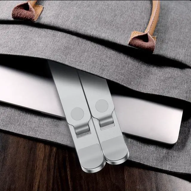 Alt view image 6 of 6 - Portable Laptop Stand Aluminum Foldable Laptop Holder For Macbook Pro Air iPad Computer Support Notebook Stand Cooling Pad Base