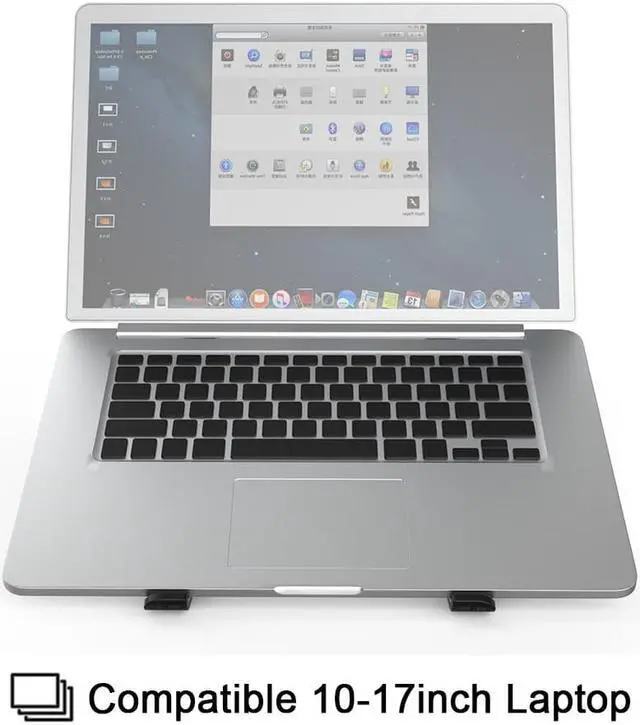 Alt view image 5 of 6 - Portable Laptop Stand Foldable Notebook Stand Adjustable Laptop Holder Macbook Pro Computer Cooling Riser Support Bracket