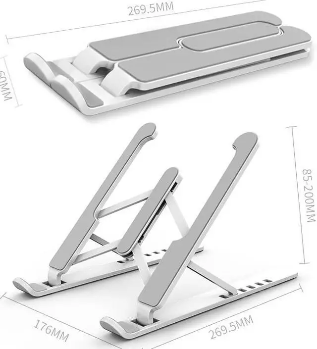 Alt view image 5 of 6 - Laptop Holder For MacBook Air Pro Notebook Laptop Stand Bracket Foldable ABS Laptop For PC Notebook 11-17 Inch Laptop Tablet