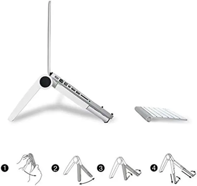 Alt view image 2 of 6 - Folding Laptop Holder Pc Stand With Stretching Legs And Adjusting Angles For 11~16 Inch Computer Notebook Portable Lap Desk