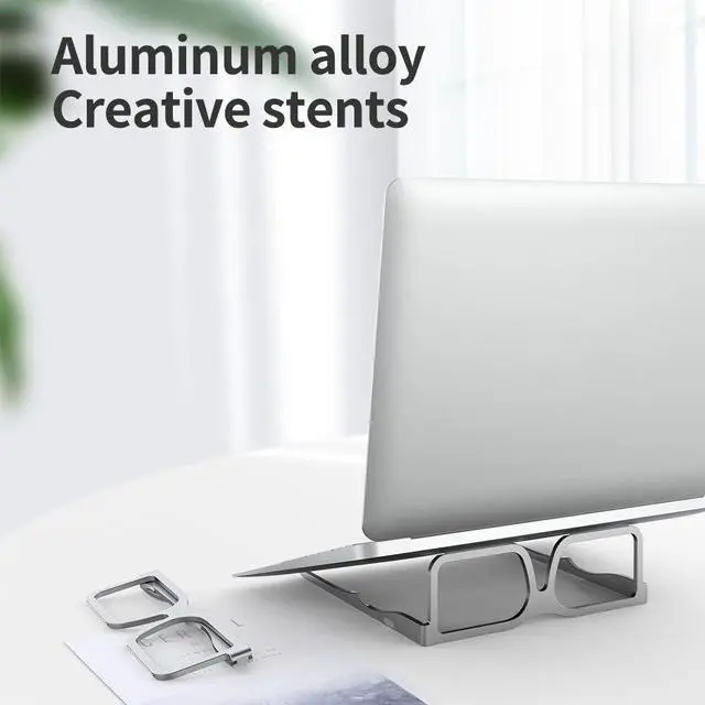 Main image of Suitable For MacBook Pro Air Xiaomi Huawei 10-15.6 Inch PC Laptop Foldable Stand Ergonomic Aluminum Laptop Mount Computer Stand