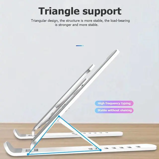 Alt view image 4 of 6 - Adjustable Laptop Stand Foldable Notebook Holder Portable Laptop Support Cooling Bracket Tablet Holder For Macbook Air Pro