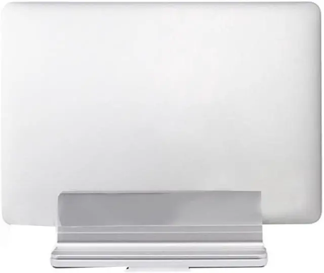 Alt view image 3 of 6 - Vertical Aluminum Alloy Laptop Stand for Air Pro Desktop Stand with Adjustable Base Size for Surface Chromebook Laptop I