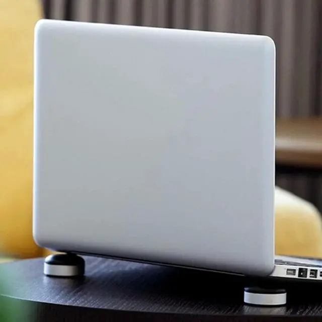 Alt view image 3 of 6 - 1 Pair Laptop Stand Portable Travel Cooling Pad For MacBook Laptop Heat Dissipation Aluminum Alloy Tablet Non Slip Cooling Ball