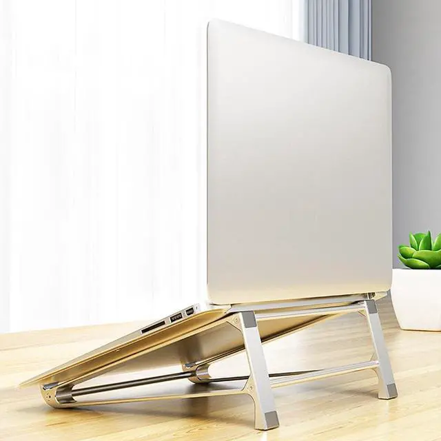 Alt view image 4 of 6 - 2 in 1 Desktop Laptop Stand Aluminum Vertical Laptop Stand Home Office Notebook Cooling Holder for MacBook Air Pro