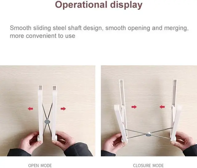 Alt view image 5 of 6 - Portable Base Notebook Stand Foldable Laptop Stand Adjustable Holder For Macbook Pro Tablet Support Computer Cooling Stand Riser