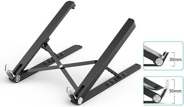Main image of Adjustable Laptop Stand 5level Height Folding Portable Laptop Bracket Aluminum Alloy+ABS Cooling Holder for laptop under 17 inch