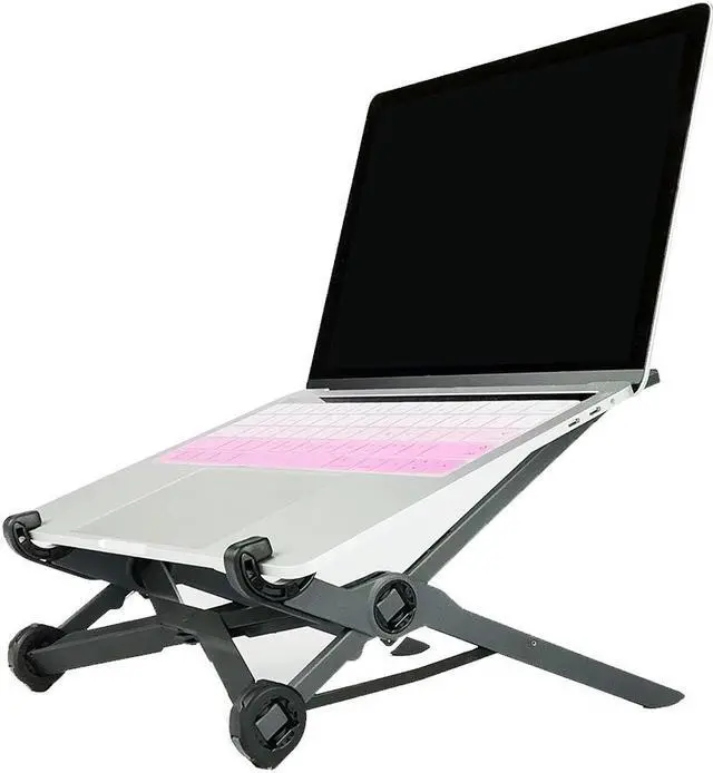 Alt view image 3 of 6 - Portable Laptop Stand Adjustable Foldable Holder Support Bracket Plastic Durable Laptop Stand for Laptop Notebook Tablet