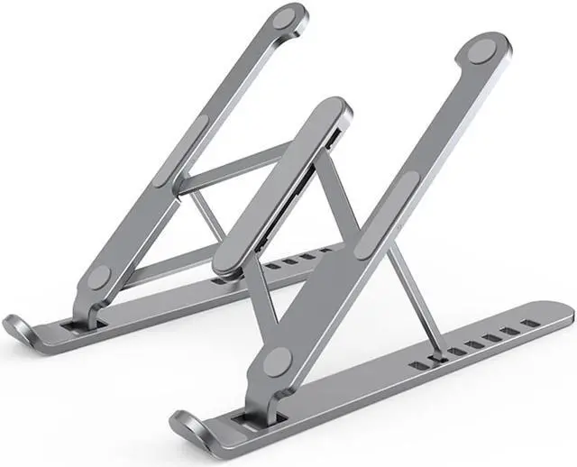 Alt view image 3 of 6 - Adjustable Aluminium Alloy Laptop Stand Laptop Holder for MacBook Pro Notebook Foldable Bracket Notebook Stand sfor PC Notebook