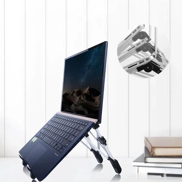 Alt view image 3 of 6 - Portable Laptop Stand Foldable Adjustable Support Notebook Base Stand For Macbook Pro Lapdesk Computer Cooling Pad Laptop Holder