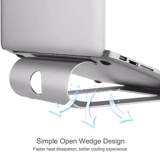 Alt view image 4 of 6 - Arvin Aluminum Tablet Laptop Holder Stand For Macbook Air Pro Retina 11 12 13 15 Inch Notebook Laptop Cooling Mount For HP Dell