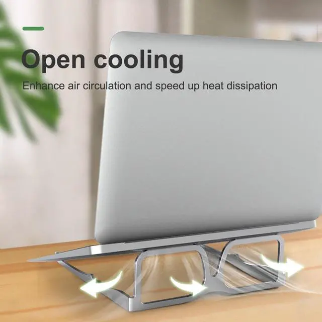Main image of Adjustable Aluminum Laptop Stand for Desk Portable Riser Glasses Shape Holder Stand GK99