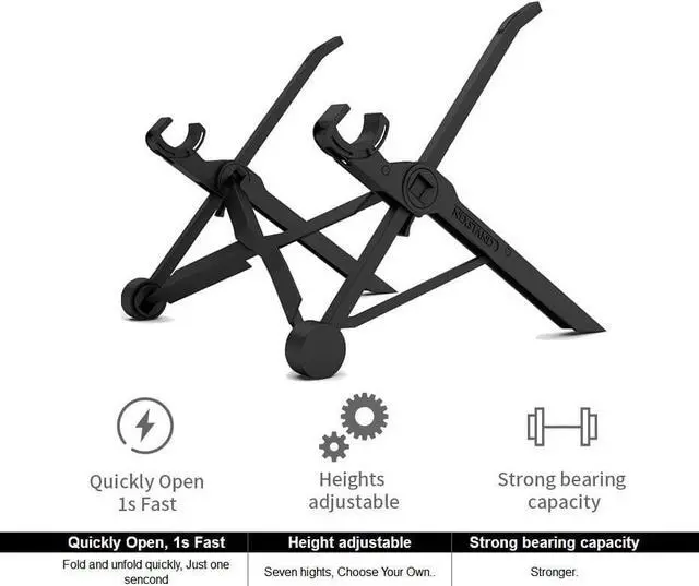 Alt view image 6 of 6 - NEXSTAND K2 laptop stand folding portable adjustable laptop lapdesk office lapdesk.ergonomic notebook stand r30